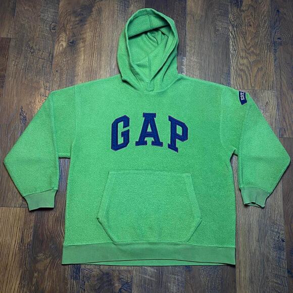 Y2k gap green fleece hoodie - Picture 1 of 7